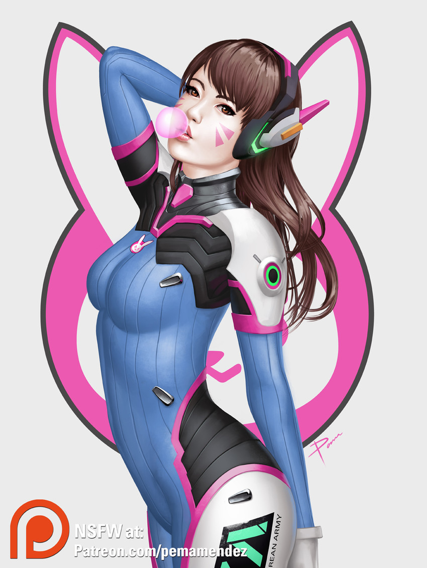 d.va (overwatch and 1 more) drawn by emanuel_mendez