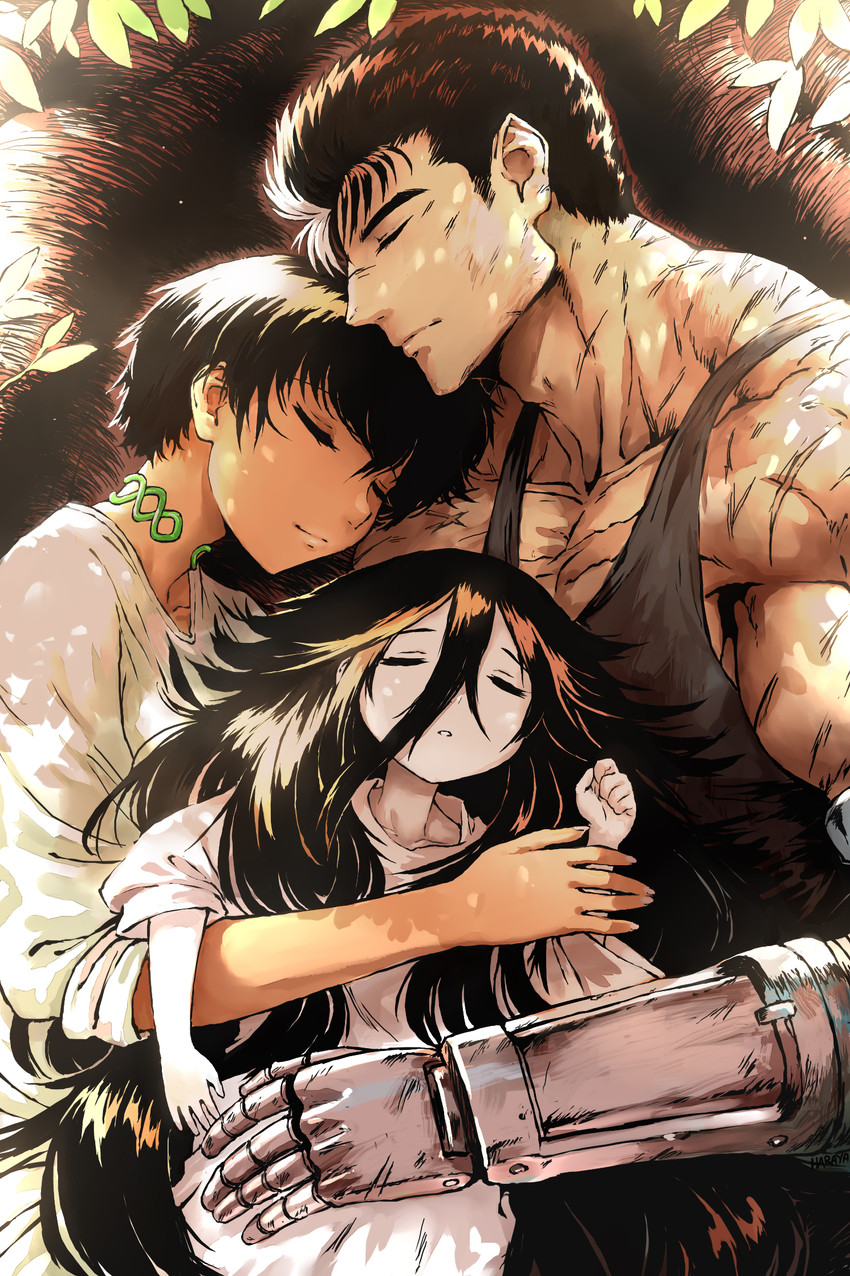 guts, casca, and moonlight boy (berserk) drawn by haraya_manawari