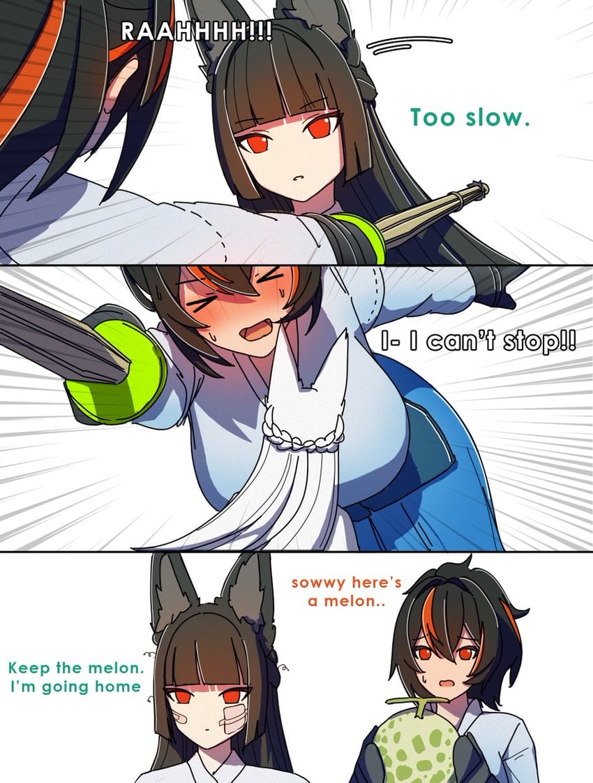 hoshimi miyabi and zhu yuan (zenless zone zero) drawn by dorahdew