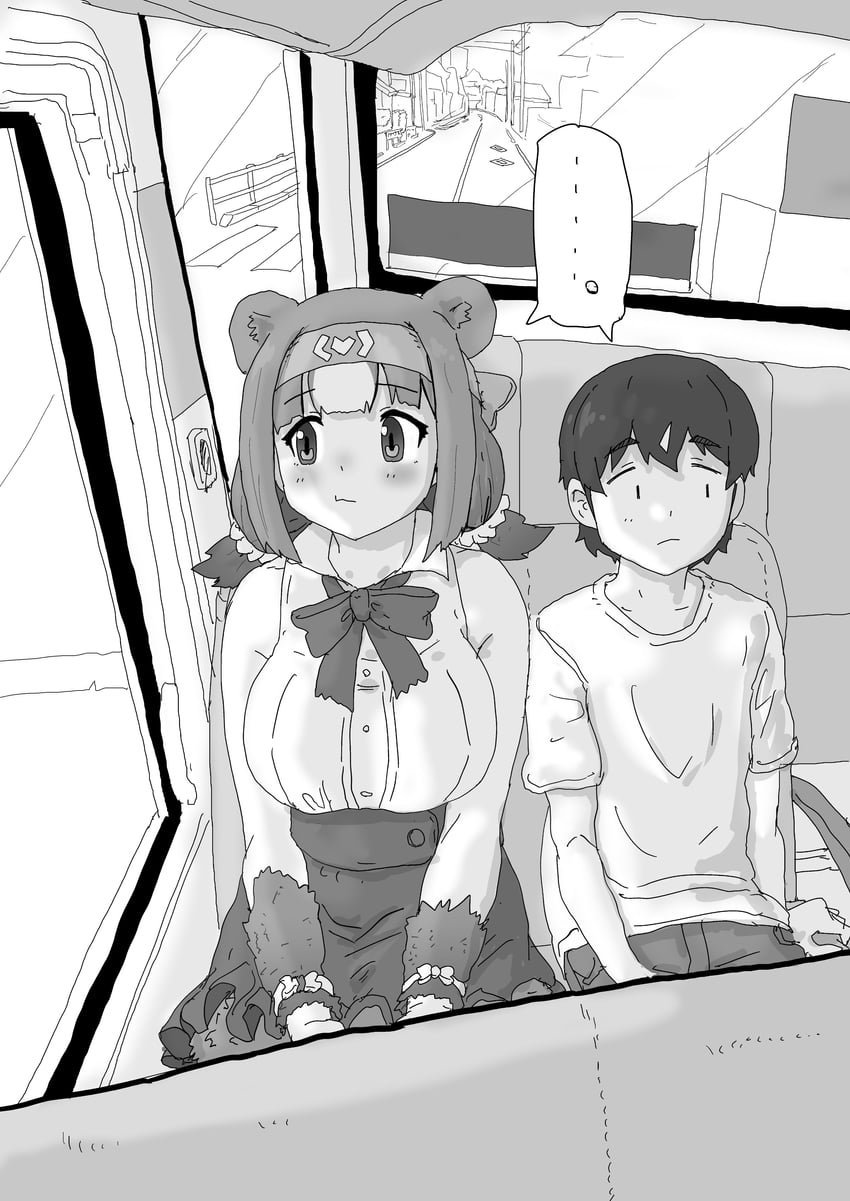 captain and kodiak bear (kemono friends and 1 more) drawn by kumasyan1998