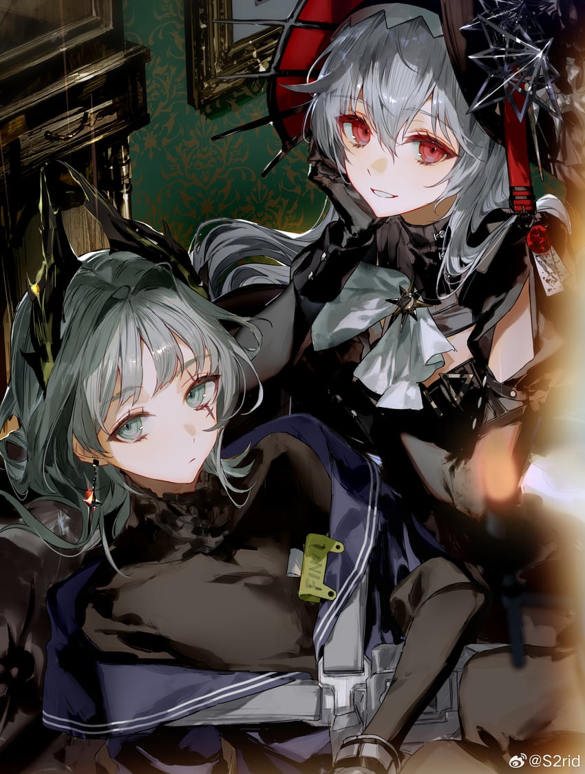specter, irene, and specter the unchained (arknights) drawn by s2rid