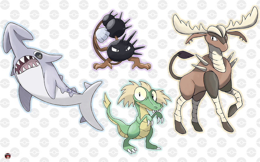crocky, jug, deer, and cactus (pokemon and 1 more) drawn by alexalan