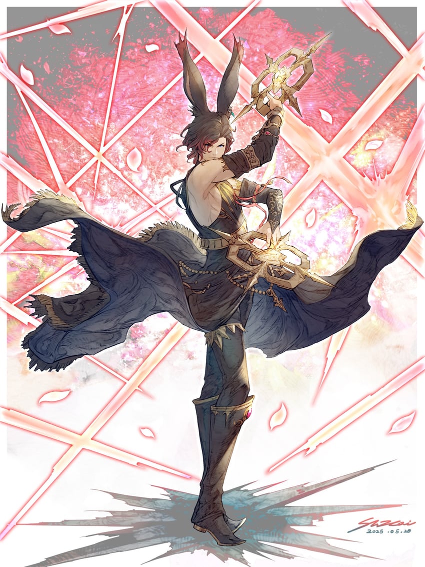 warrior of light and dancer (final fantasy and 1 more) drawn by shukei