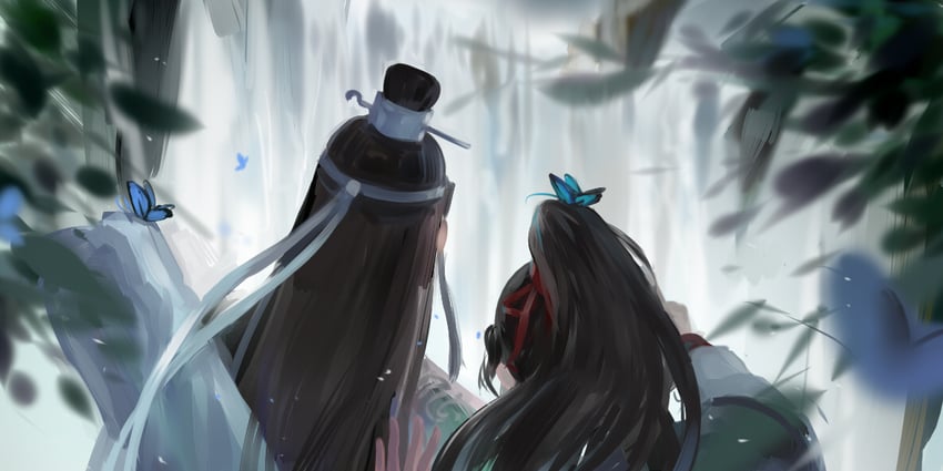 wei wuxian and lan wangji (modao zushi) drawn by xianduguaitan