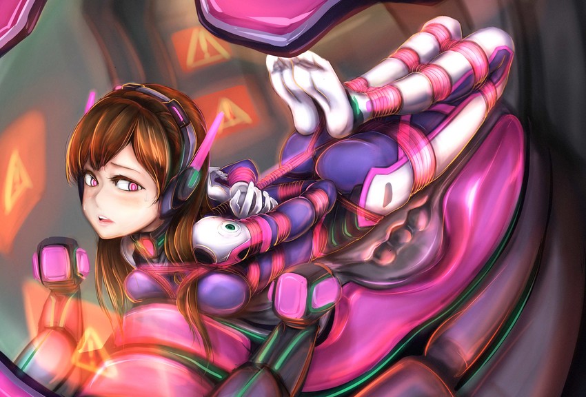 d.va (overwatch and 1 more) drawn by can_feng_da_bai_ying