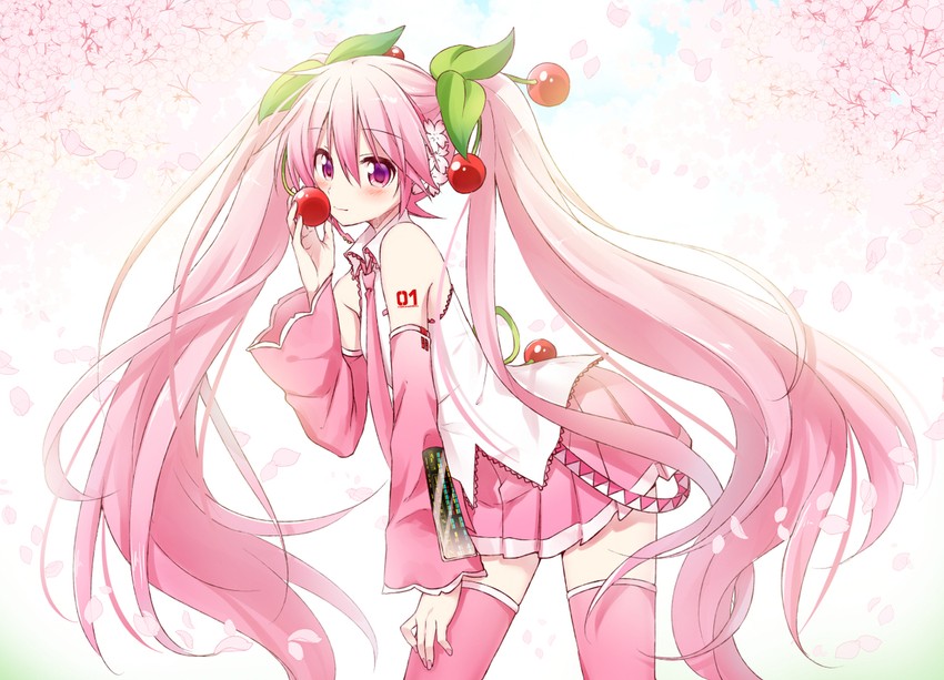 hatsune miku and sakura miku (vocaloid) drawn by sudachi_(calendar)