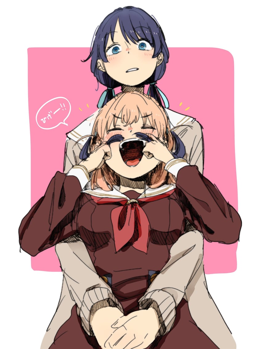 hinoshita kaho and murano sayaka (love live! and 1 more) drawn by 524ryo