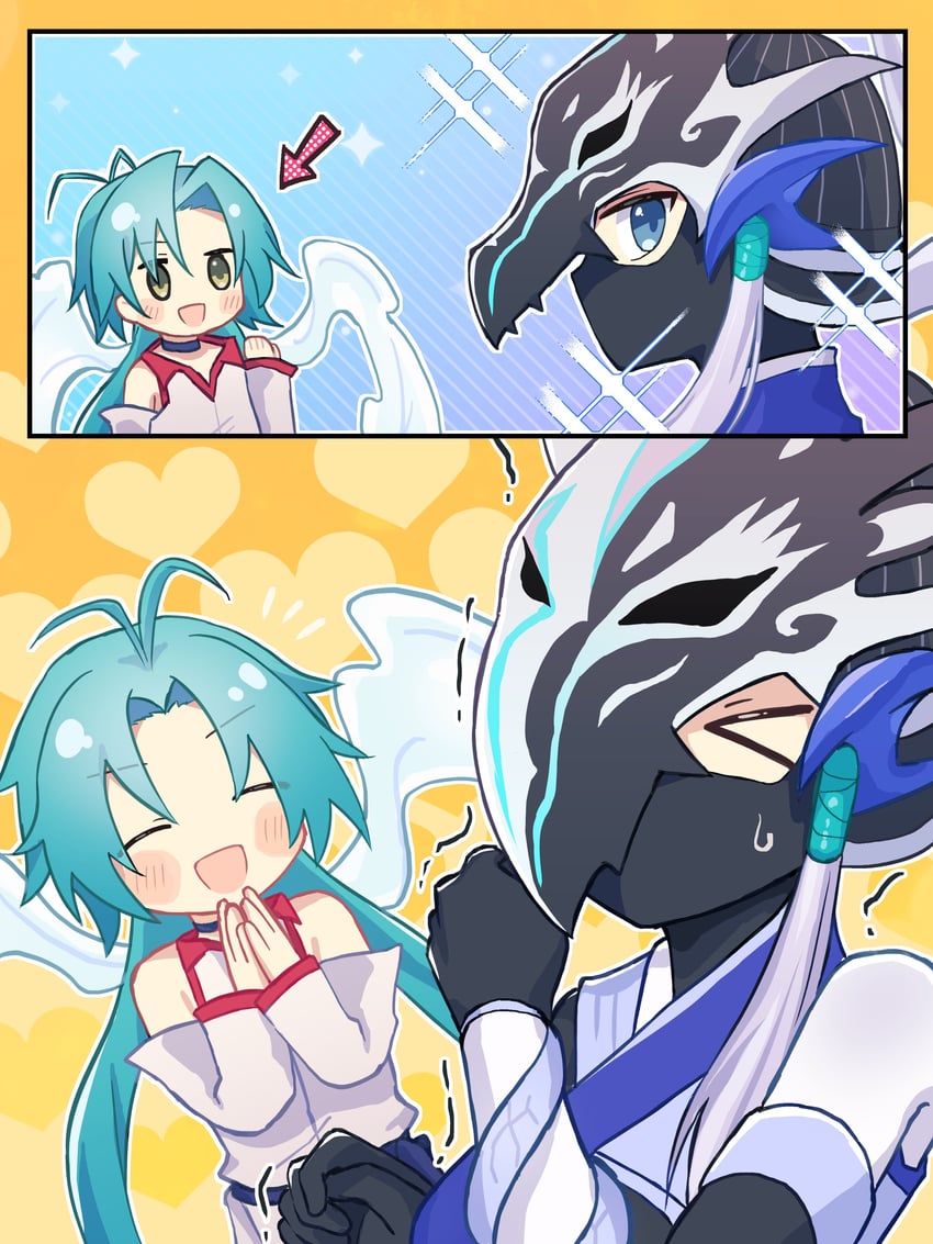 swordsoul of mo ye and effect veiler (yu-gi-oh!) drawn by himuro_(himuro11)