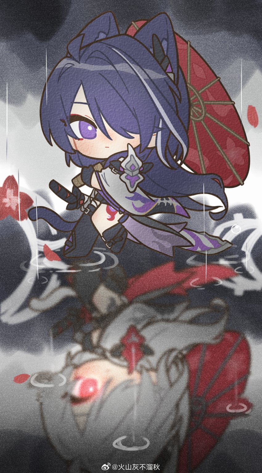 acheron (honkai and 1 more) drawn by huoshanhui_bu_liu_qiu