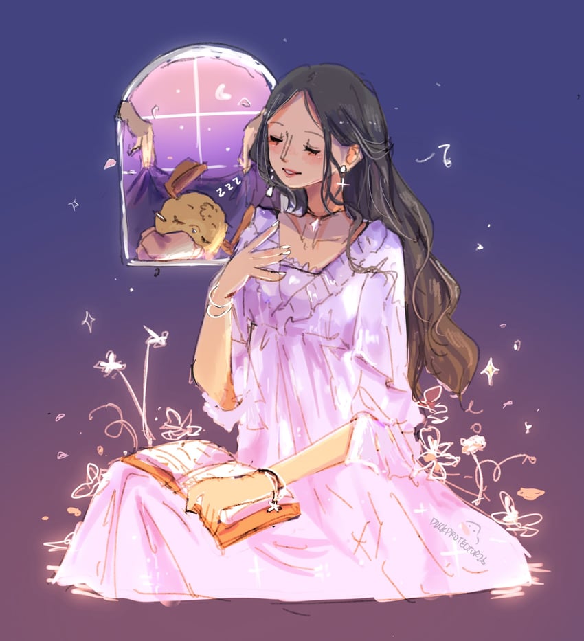 nico robin and tony tony chopper (one piece) drawn by duckprotector26