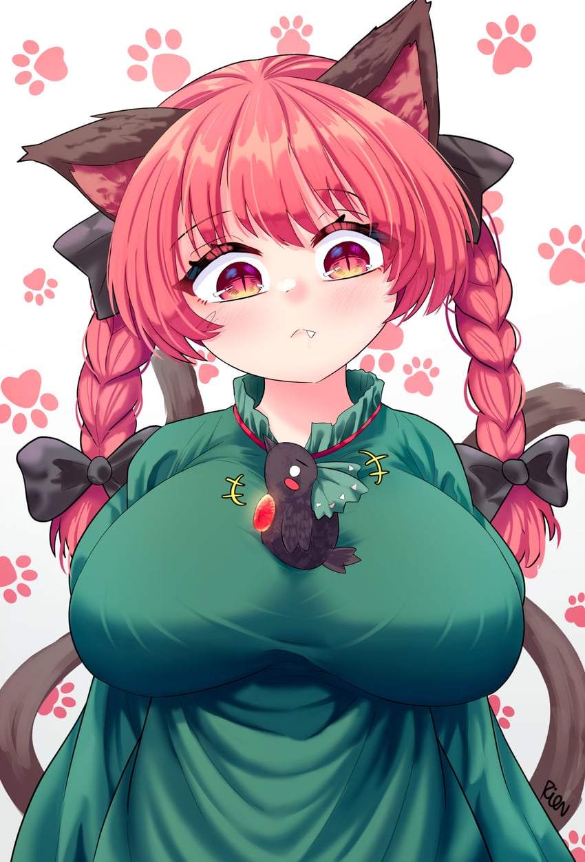kaenbyou rin and reiuji utsuho (touhou) drawn by rion_(user_ufvg8527)