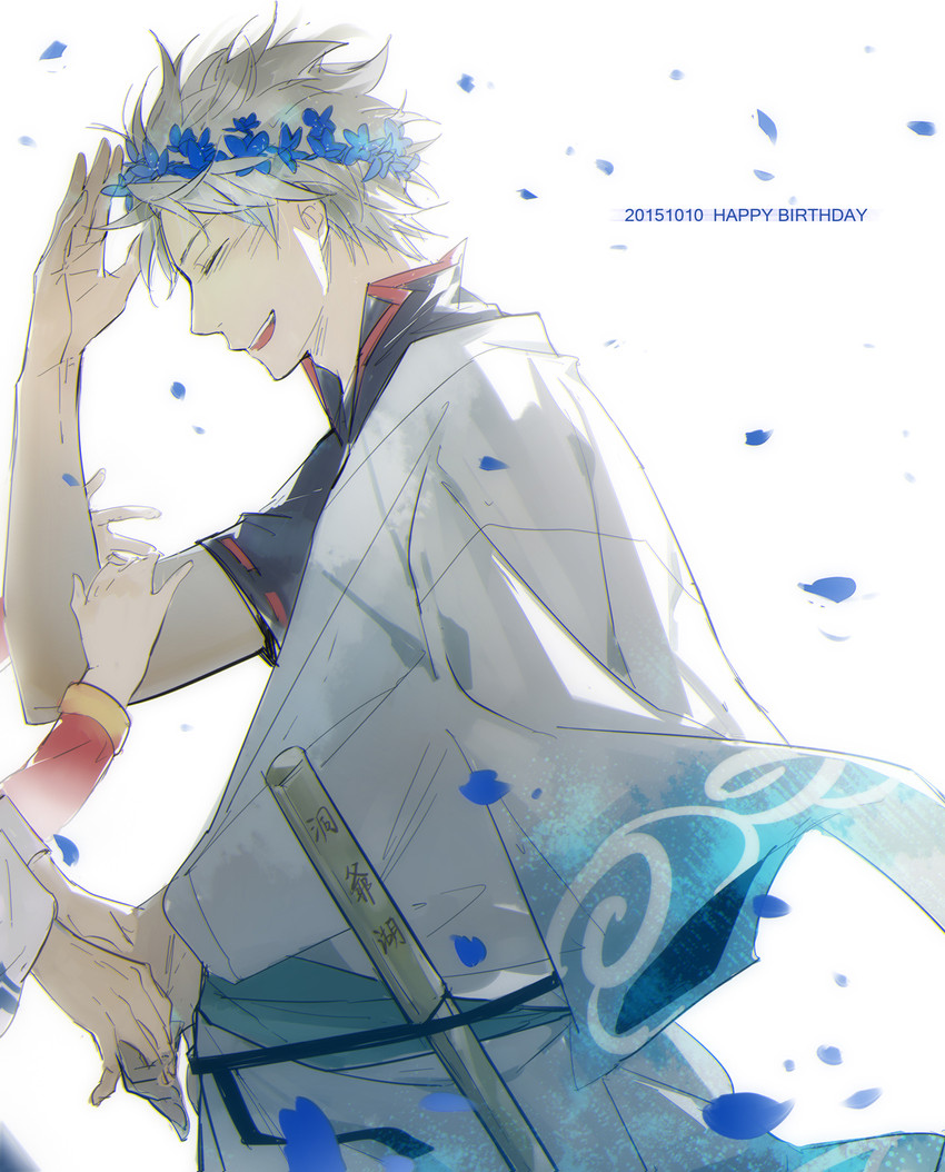 sakata gintoki, kagura, and shimura shinpachi (gintama) drawn by feiqiuxuan