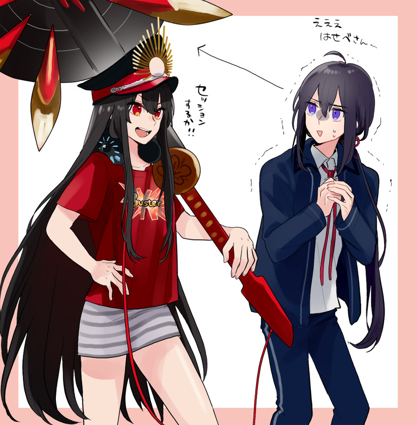 oda nobunaga and namazuo toushirou (fate and 3 more) drawn by asuma_(hanezu)
