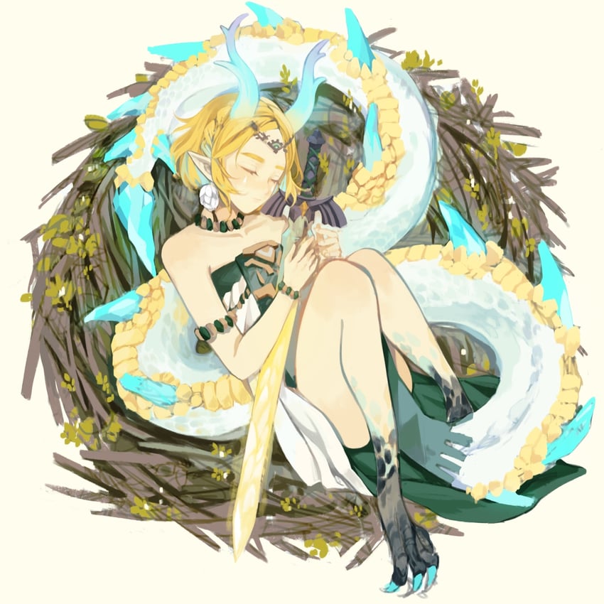 princess zelda and light dragon (the legend of zelda and 1 more) drawn by jiaoyan_chacha