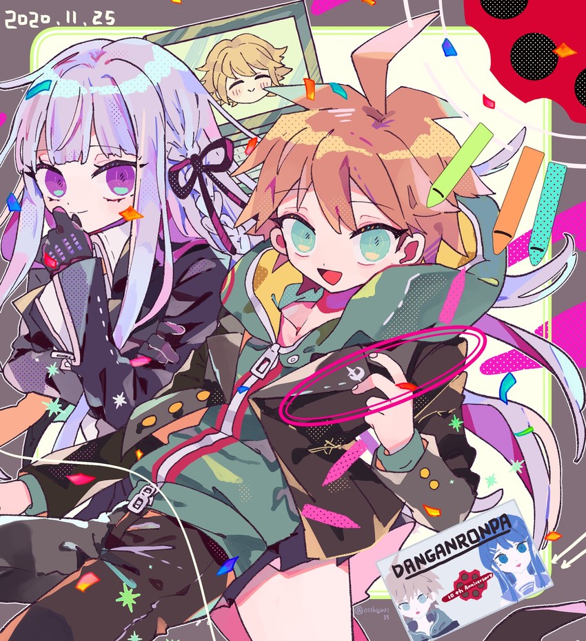 kirigiri kyoko, naegi makoto, maizono sayaka, and alter ego (danganronpa and 1 more) drawn by osshouri55