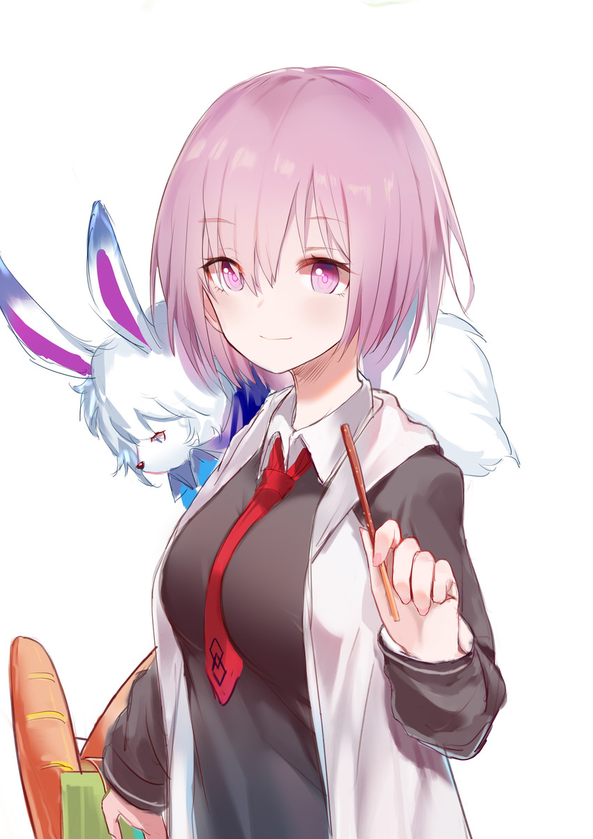 mash kyrielight and fou (fate and 1 more) drawn by qingli_green