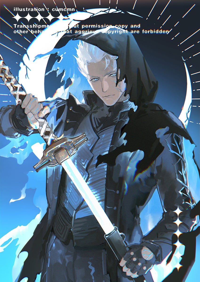 vergil (devil may cry and 1 more) drawn by cumcmn
