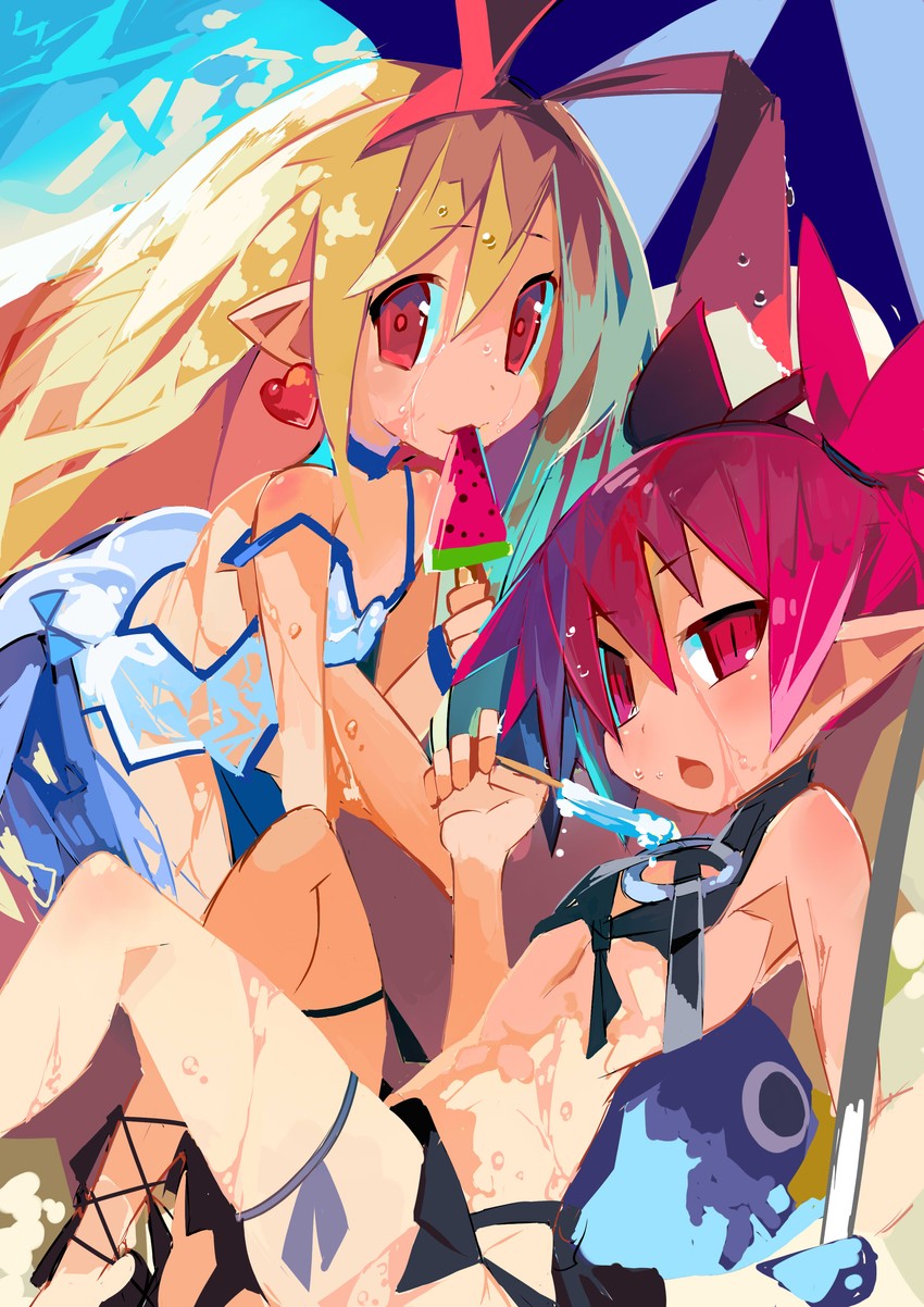 etna and flonne (disgaea and 1 more) drawn by miyakawa106