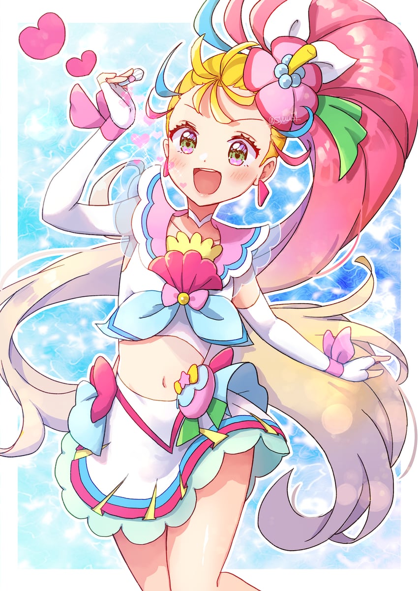 natsuumi manatsu and cure summer (precure and 1 more) drawn by hiiragi_syuu