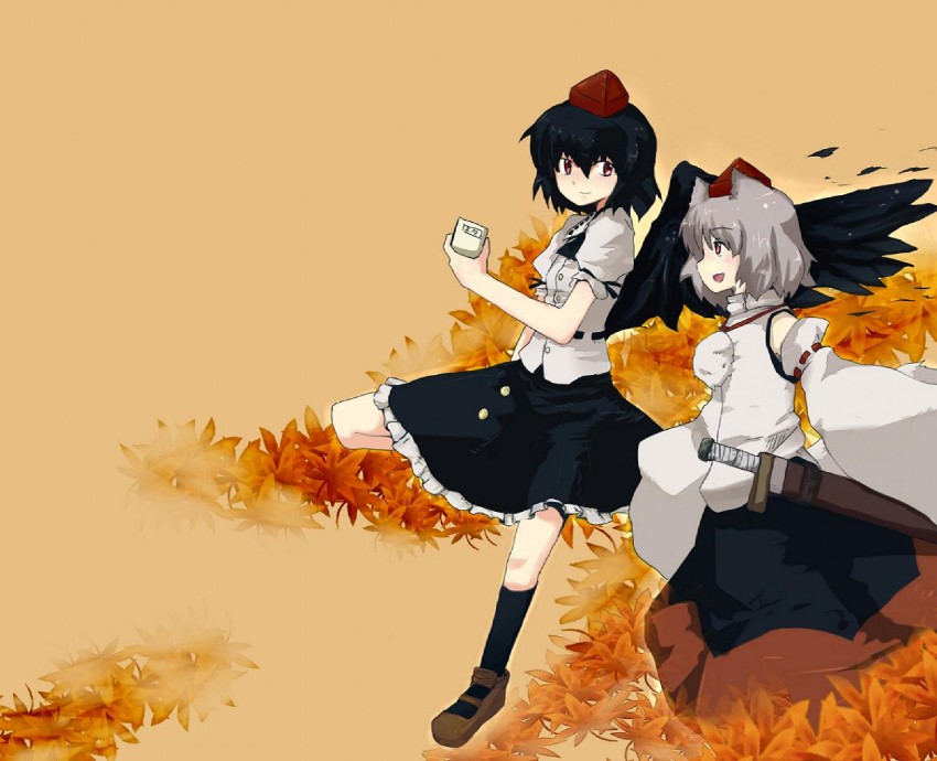 shameimaru aya and inubashiri momiji (touhou) drawn by serizawa_(sikabone)