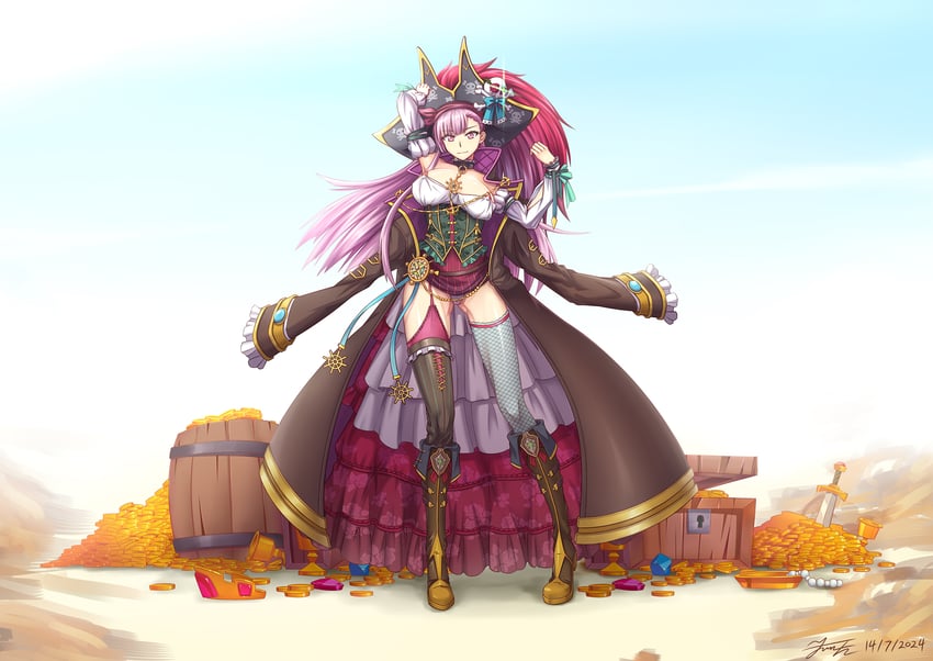 captain liliana (queen's blade and 2 more) drawn by kkkowy0913