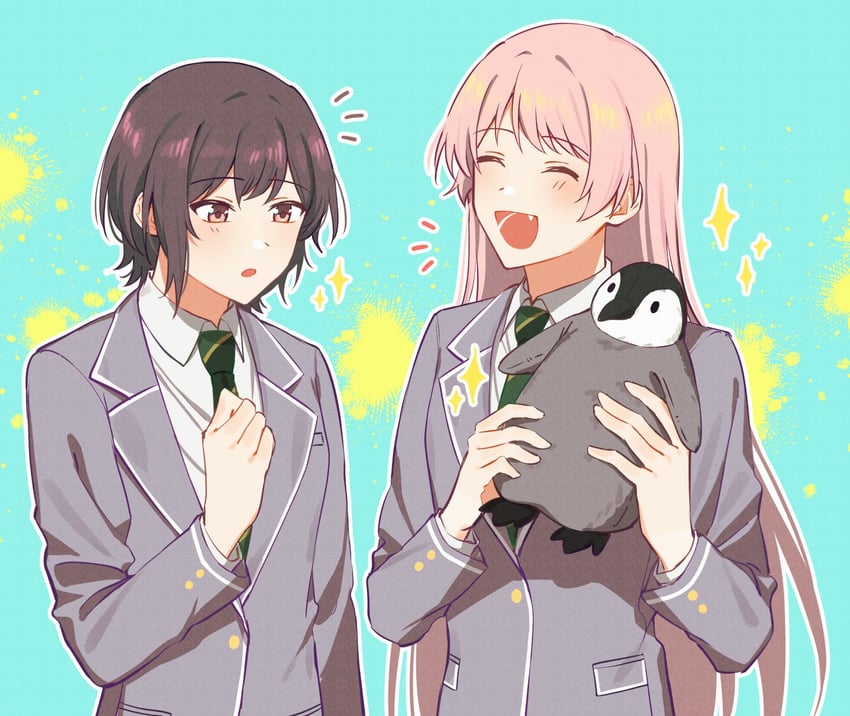 chihaya anon and takamatsu tomori (bang dream! and 1 more) drawn by thea01010