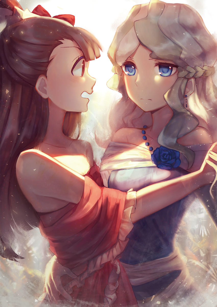 kagari atsuko and diana cavendish (little witch academia) drawn by nonoka917
