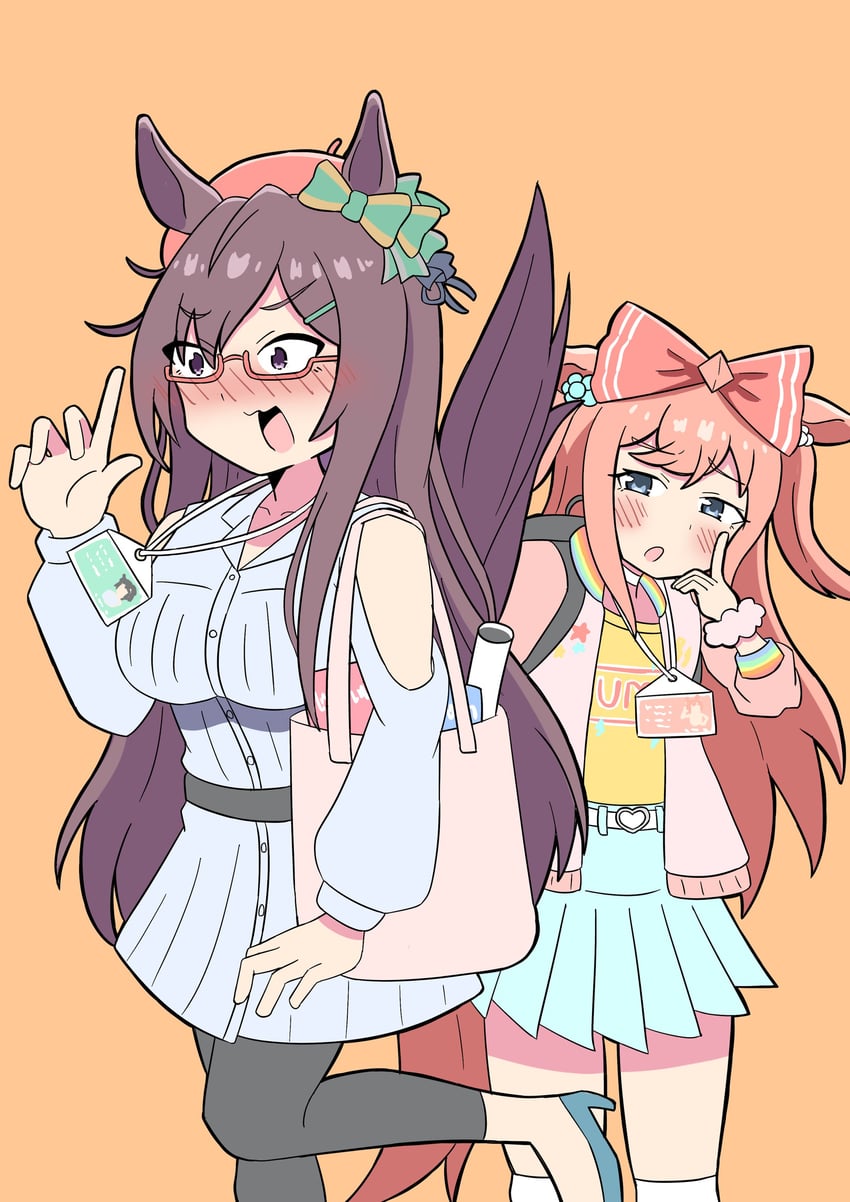 agnes digital and mejiro dober (umamusume) drawn by aoi_tenjiku