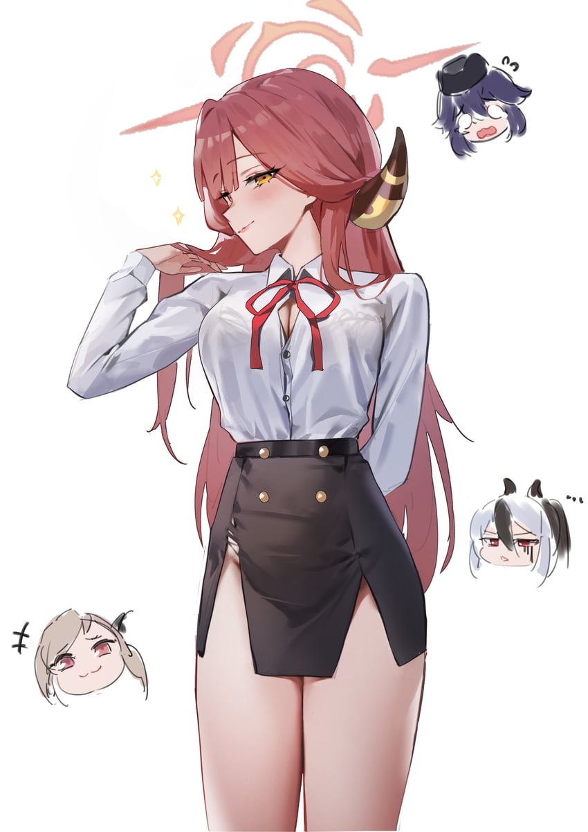 kayoko, aru, mutsuki, and haruka (blue archive) drawn by qianyuu_(senba)