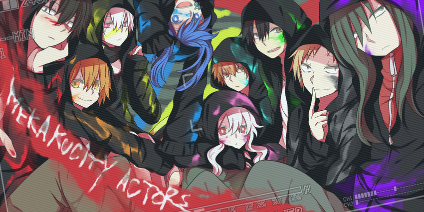 kozakura marry, kisaragi shintarou, kido tsubomi, ene, kano shuuya, and 4 more (kagerou project) drawn by negi_(ngng_9)