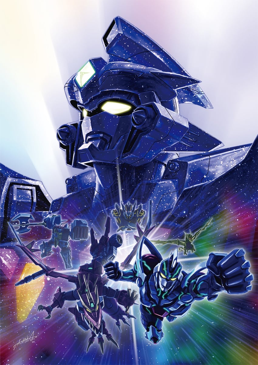 gridman, gridknight, goldburn, gridman universe fighter, dynarex, and 1 more (gridman universe)