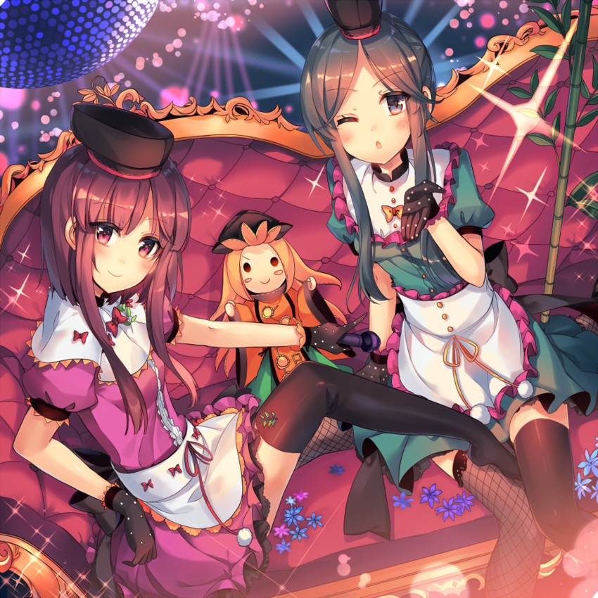 matara okina, nishida satono, and teireida mai (touhou and 1 more) drawn by kirero