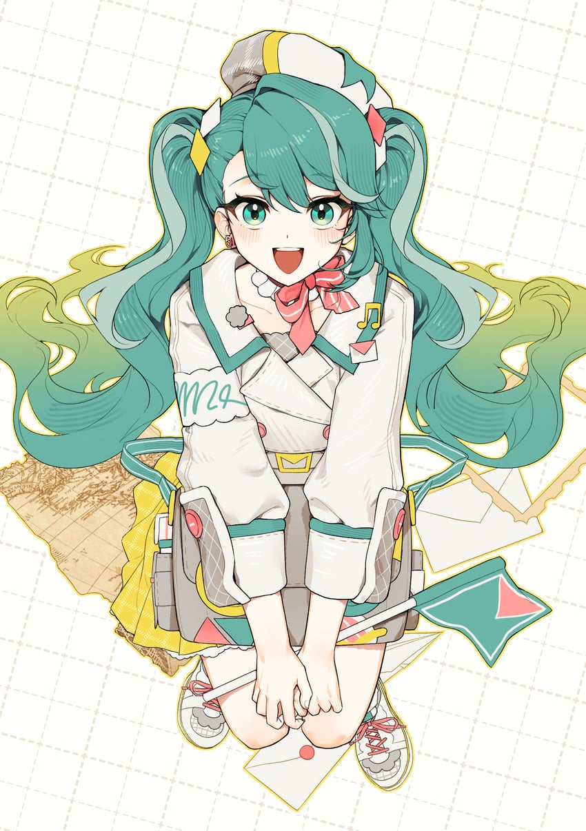 hatsune miku and magical mirai miku (vocaloid and 1 more) drawn by cika_k