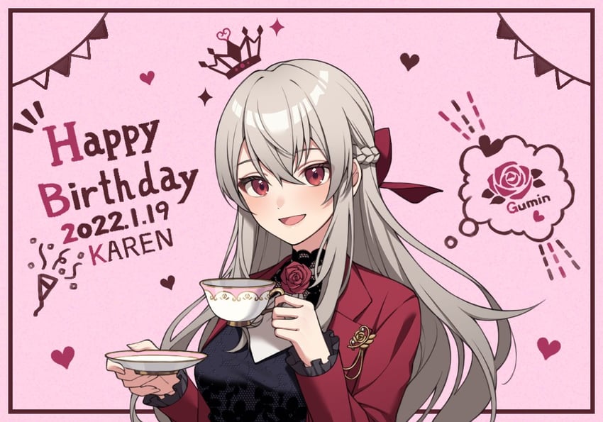 karen ayor (indie virtual youtuber) drawn by f_chiyomaru