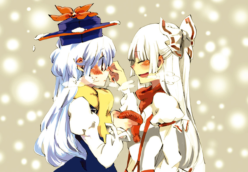 fujiwara no mokou and kamishirasawa keine (touhou) drawn by shinoasa