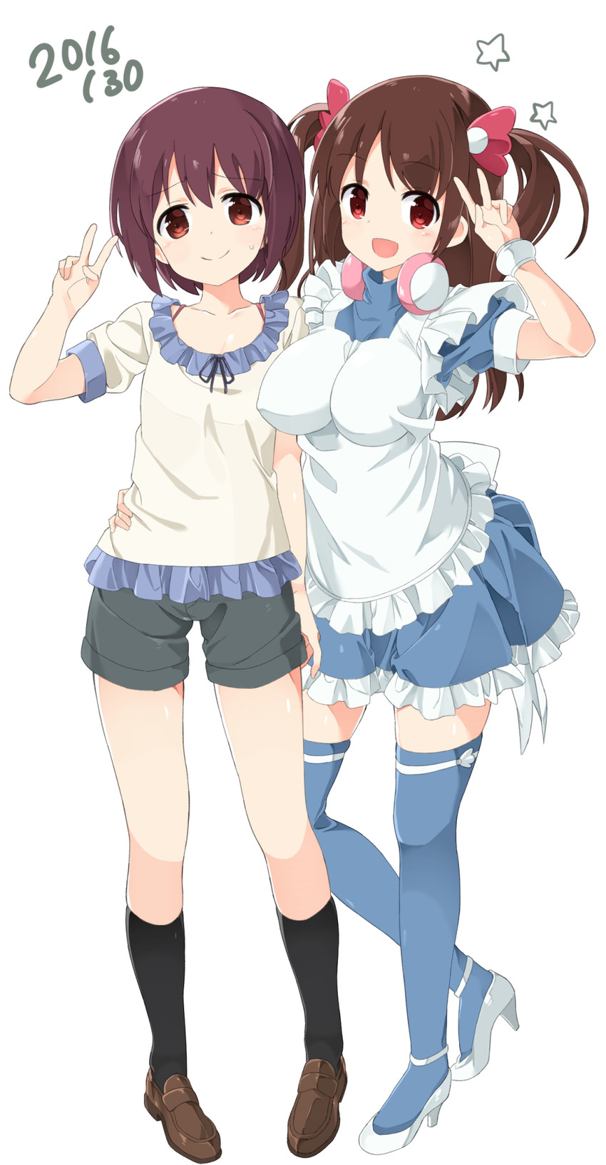 mizuhara hayari and shizaki aya (saki) drawn by numenume_(powa-ogutyogutyo)