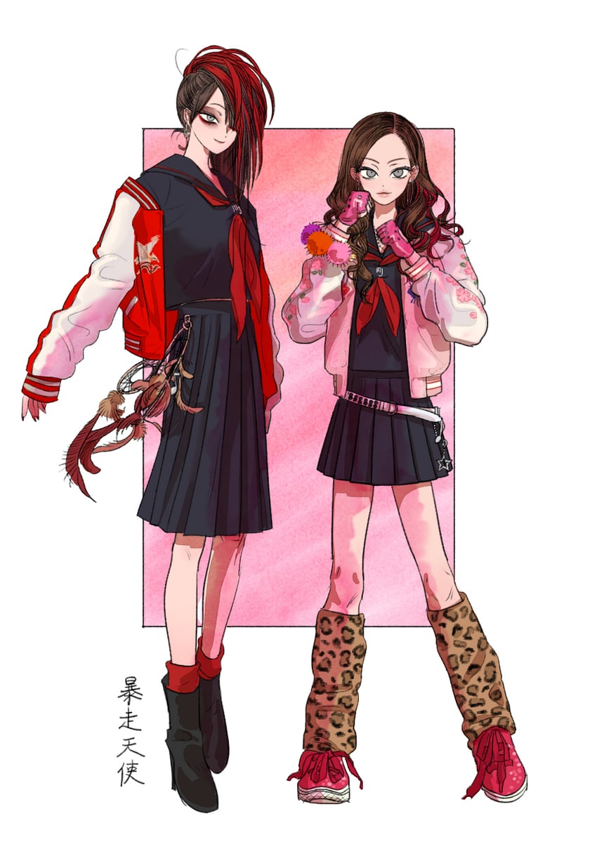 torigoya and shibuya (majisuka gakuen) drawn by nikunikuniku_onnachusei