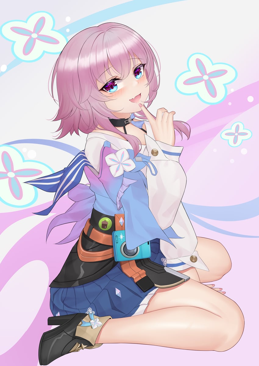 march 7th (honkai and 1 more) drawn by ningmengege