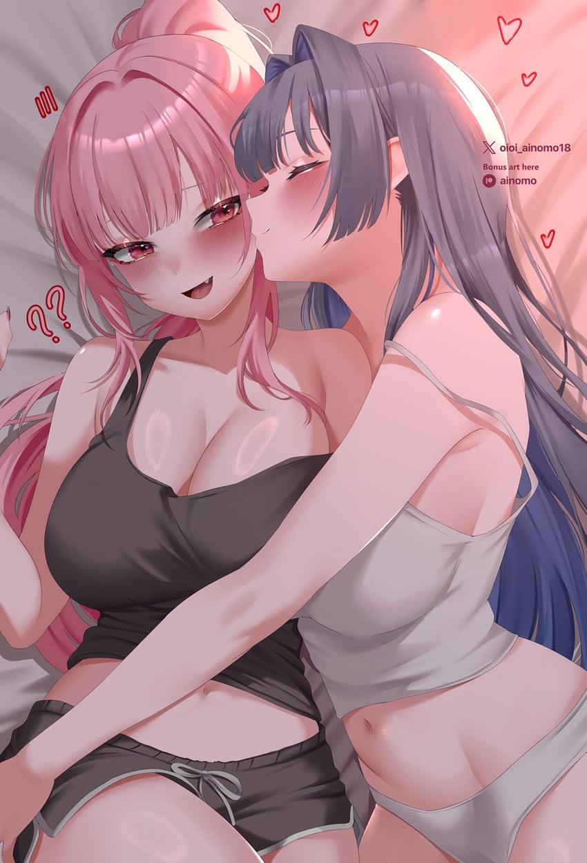mori calliope and ouro kronii (hololive and 1 more) drawn by oioi_ainomo