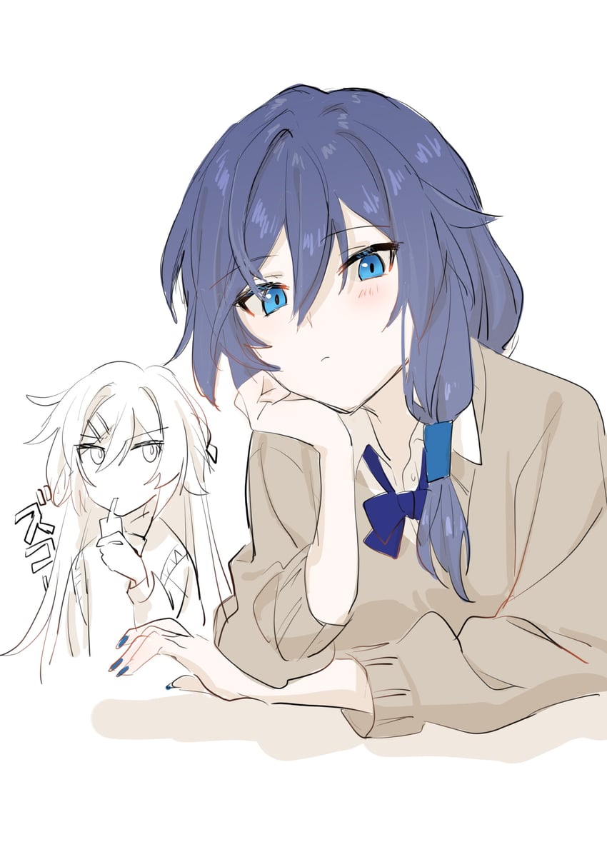 fu hua and herrscher of sentience (honkai and 1 more) drawn by vx7bj