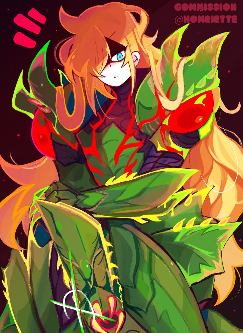 samus aran (metroid and 1 more) drawn by homriette