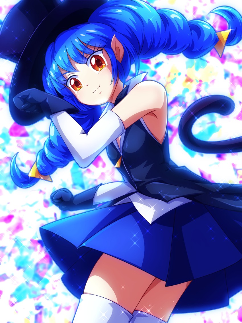 yuni and blue cat (precure and 1 more) drawn by mimimix
