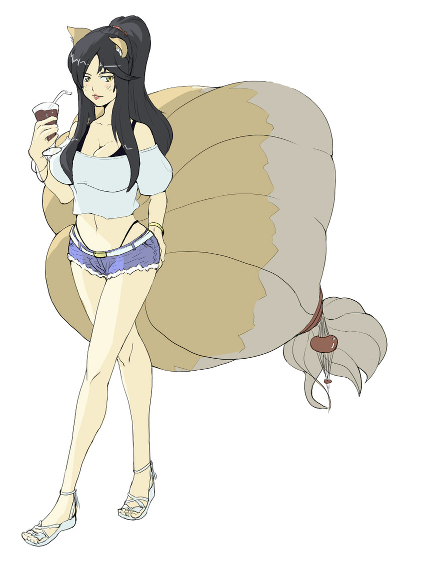 ahri (league of legends) drawn by gin_(miturugizin)