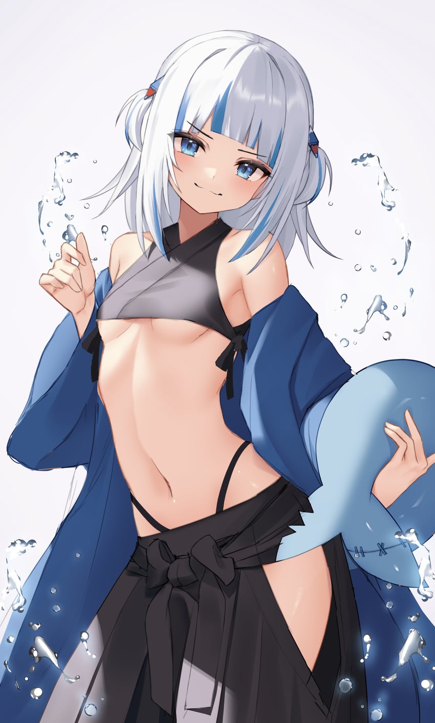 gawr gura (hololive and 1 more) drawn by thomas_8000