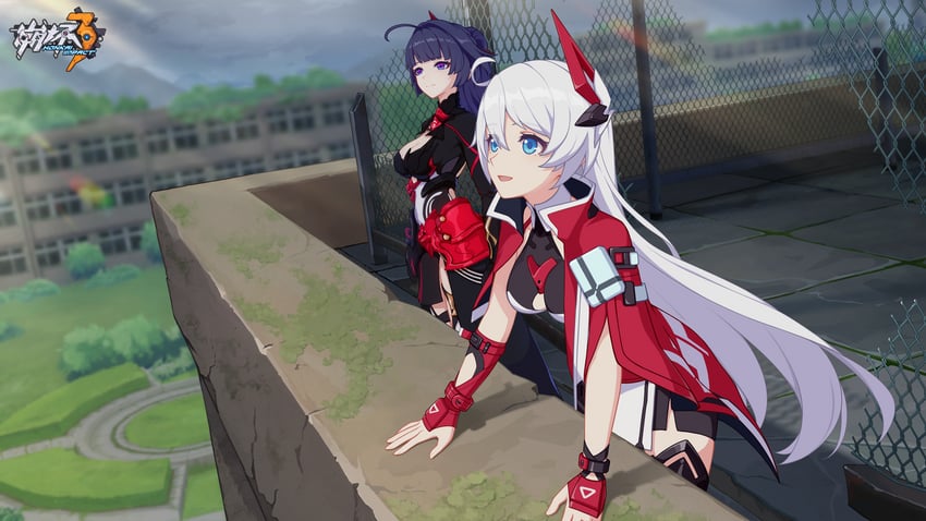 kiana kaslana and raiden mei (honkai and 1 more)