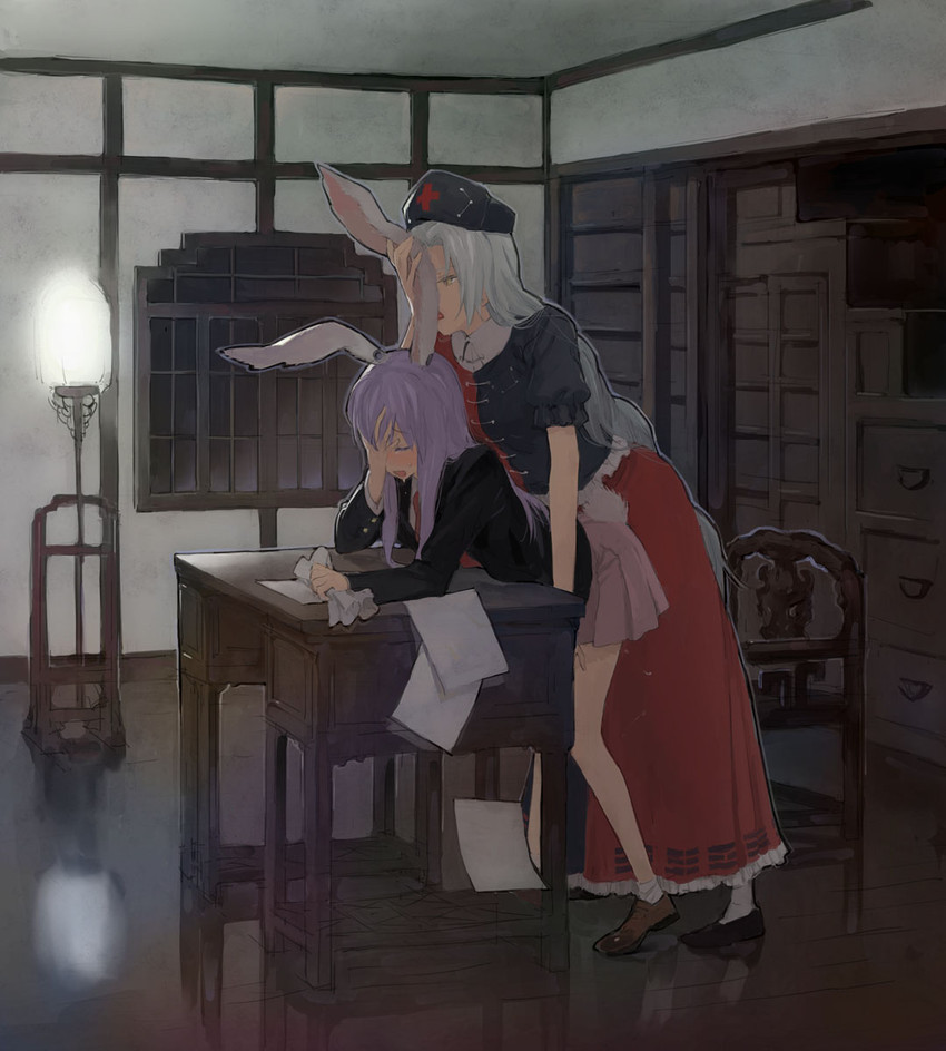 reisen udongein inaba and yagokoro eirin (touhou) drawn by minakata_sunao