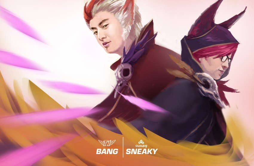xayah, rakan, sneaky, and bang (league of legends and 3 more) drawn by atantalas