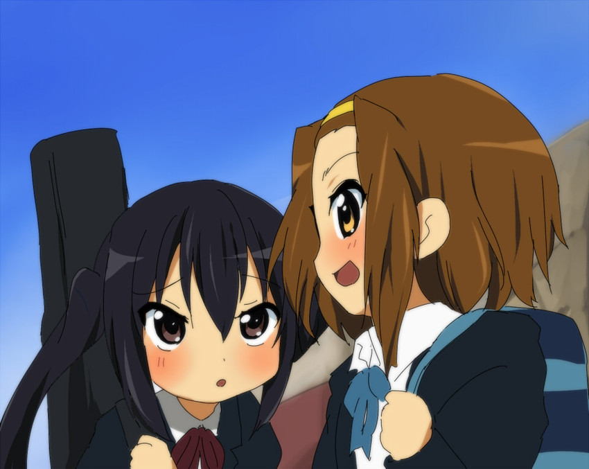nakano azusa and tainaka ritsu (k-on!) drawn by agenasu