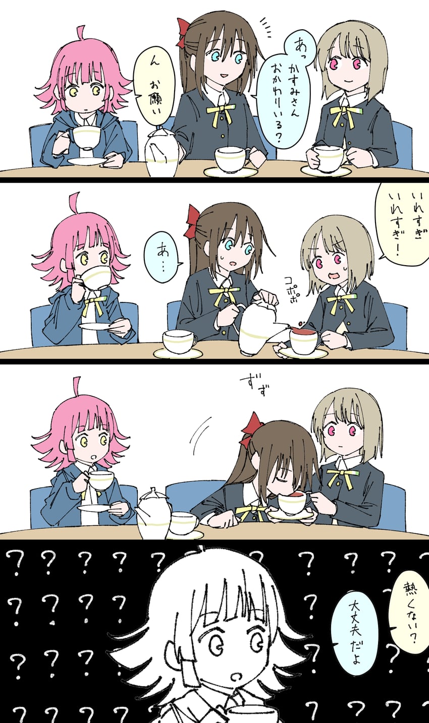 osaka shizuku, tennoji rina, nakasu kasumi, maeda kaori, and sagara mayu (love live! and 1 more) drawn by haruruhaharur