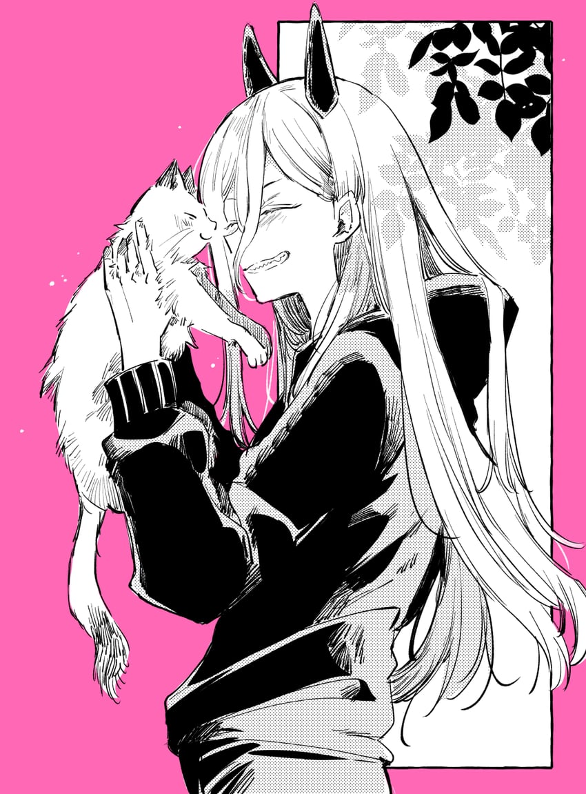power and meowy (chainsaw man) drawn by mito_(go!go!king!)